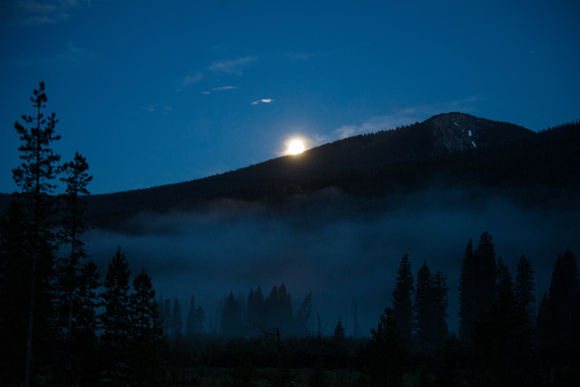 Moon Setting over the Mountain
