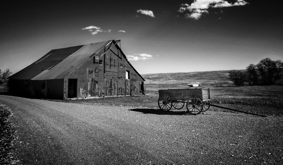 Old Barn and Wagon